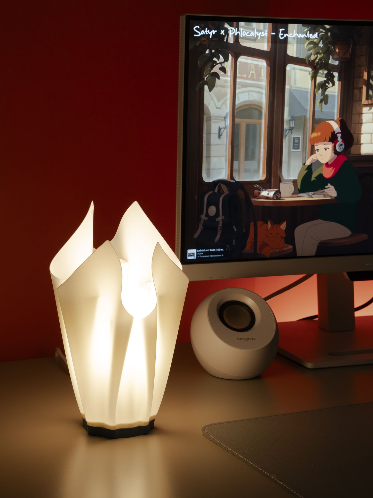 Lámpara Vela — Lámpara original impresa en 3D inspirada en la llama de una vela