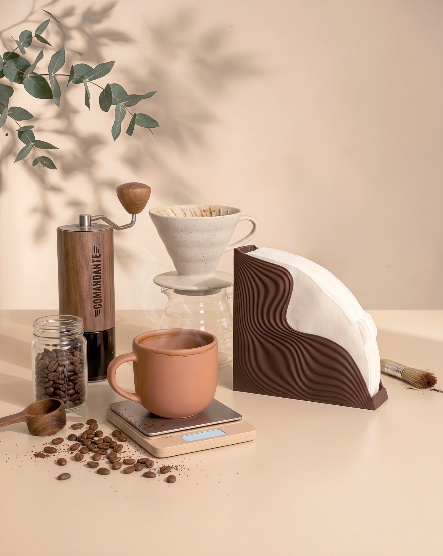 Filter holder on coffee station