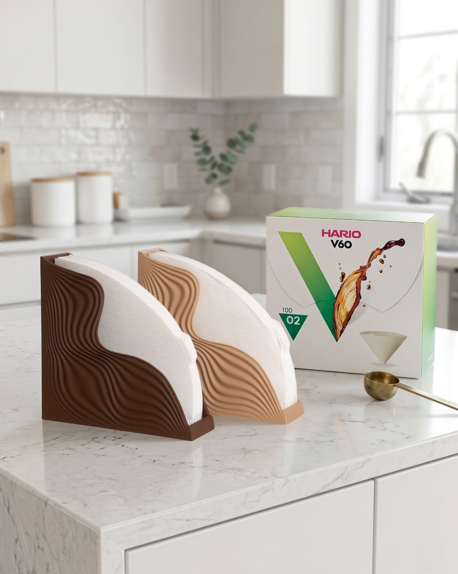 Filter holders with Hario V60 packaging
